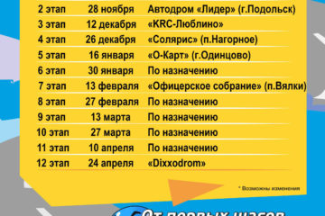 Календарь 24 Детских межклубных соревнований